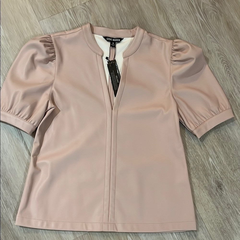 Steve Madden Women's Blush Puff Sleeve Top